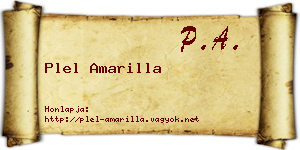 Plel Amarilla névjegykártya